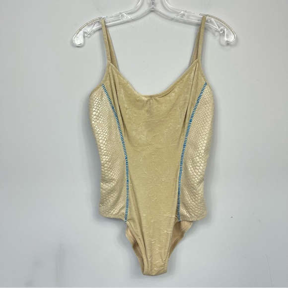 Anna Club By La Perla One Piece Swimsuit Velour Velvet Snake Print Bikini 48 12 - Picture 10 of 16